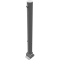 Barrier posts | Steel tube  76 x 2,6 mm | foldable, with triangular locking mechanism | to be fixed by plugswith base plate 100 x 150 mm | hot-dip galvanized | without eyelet